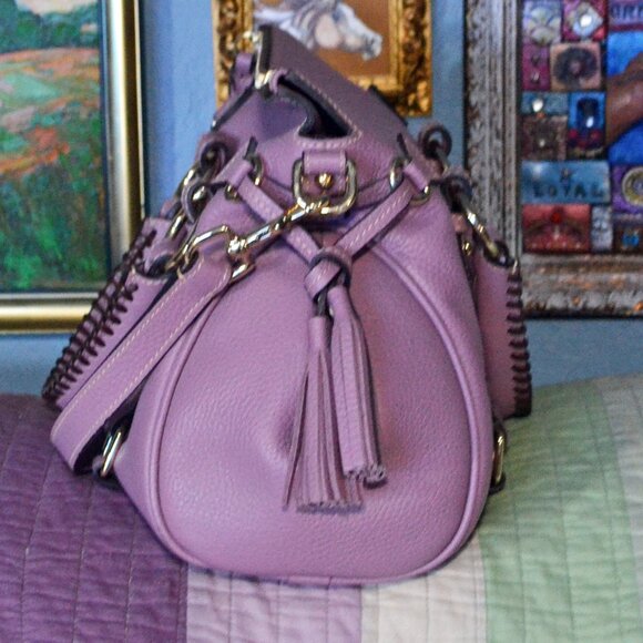 Dooney & Bourke Small Mauve Satchel Bag Purse EUC - Picture 9 of 9